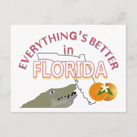 Tout est mieux en Floride Carte postale (Devant)