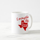Tout est plus grand au Texas State Shape Mug (Devant droit)