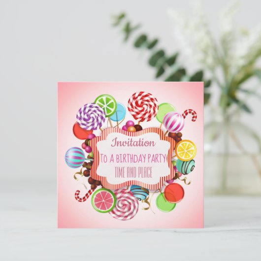 Tout événement Candy Invitation (Debout devant)