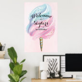 TOUT ÉVÉNEMENT - Cotton Candy Affiche de bienvenue (Bureau à domicile)