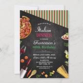 TOUT ÉVÉNEMENT - Dîner Italien Invitation Annivers (Devant)