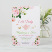 TOUT ÉVÉNEMENT - Floral Tea Party Invitation (Debout devant)