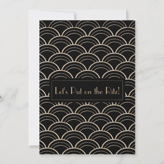 TOUT ÉVÉNEMENT - Great Gatsby Art Déco Invitation (Dos)