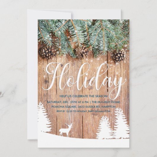TOUT ÉVÉNEMENT - Invitation à la fête d'hiver de v (Devant)