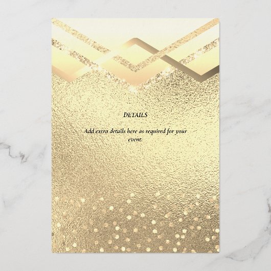 TOUT ÉVÉNEMENT Invitation de dîner de soirée forme (Verso)