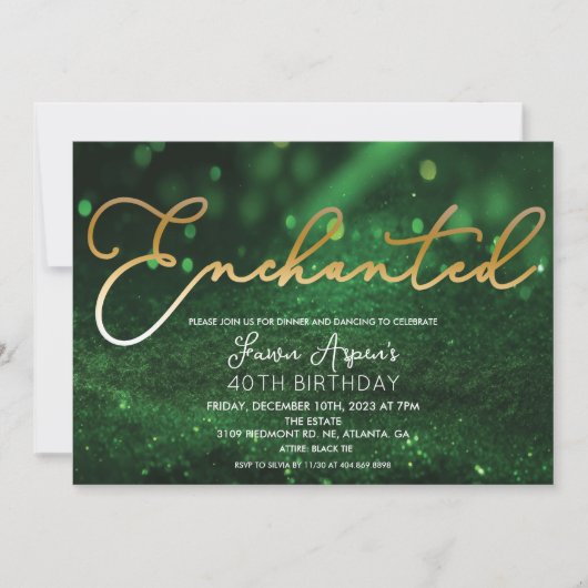 TOUT ÉVÉNEMENT - Invitation de forêt enchantée (Devant)