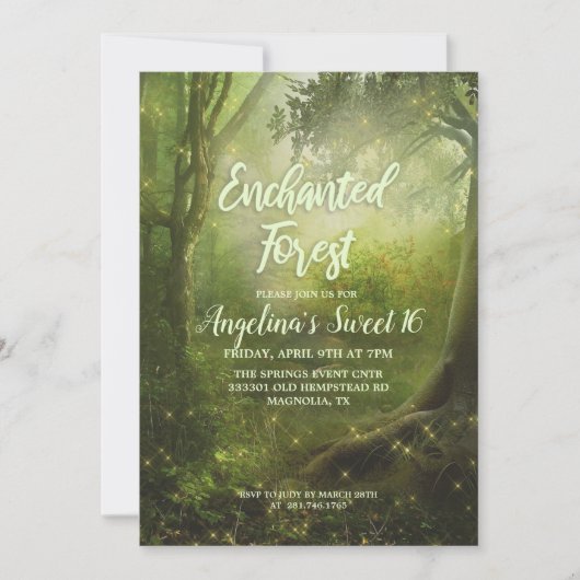 TOUT ÉVÉNEMENT - Invitation de forêt enchantée (Devant)