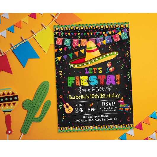 TOUT ÉVÉNEMENT - Invitation Fiesta Mexicaine