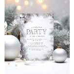 TOUT ÉVÉNEMENT - Invitation Winter Wonderland<br><div class="desc">Silver Winter Wonderland Fêtes Noël Fiançailles Enregistrer la date Anniversaire Mariage Noël Baubles Parties scintillant Invitation</div>