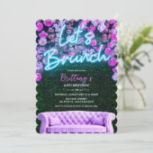 TOUT ÉVÉNEMENT - Neon Brunch Floral Invitation (Debout devant)