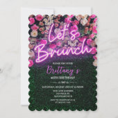 TOUT ÉVÉNEMENT - Neon Brunch Floral Invitation (Devant)