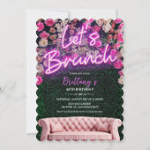 TOUT ÉVÉNEMENT - Neon Brunch Floral Invitation (Devant)