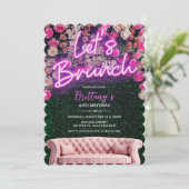 TOUT ÉVÉNEMENT - Neon Brunch Floral Invitation (Debout devant)