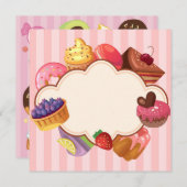 Tout événement Sweets Invitation (Devant / Derrière)