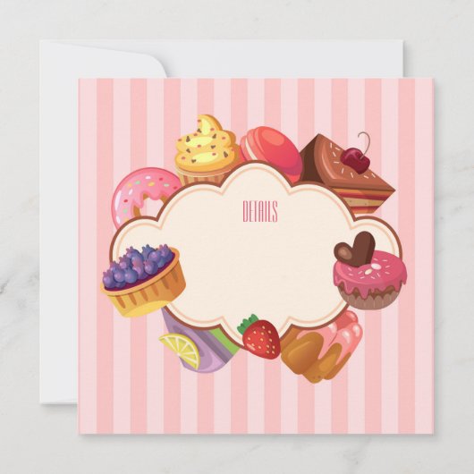 Tout événement Sweets Invitation (Dos)