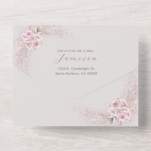 Tout flou en un seul Faire-part de mariage RSVP (Verso)