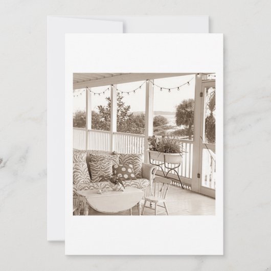 TOUT INVITATION À UNE FÊTE À LA MAISON DE PLAGE (Devant)