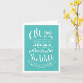 "Tout ira bien" - Carte pour notes (Fleur jaune)