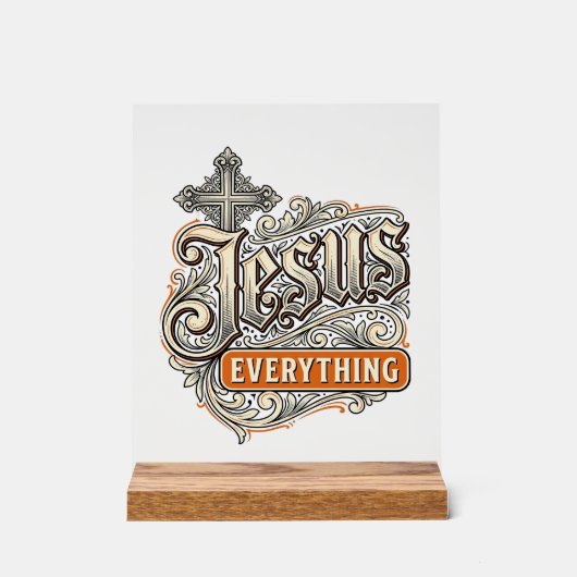 Tout Jésus Vintage Typographie Chrétienne Design (Recto)