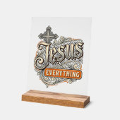 Tout Jésus Vintage Typographie Chrétienne Design (Angle)