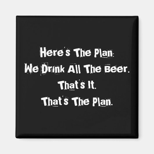 Tout La Bière Drôle Aimant Carré 2 pouces (Devant)