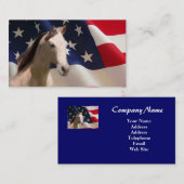 Tout le carte de visite américain de cheval (Devant / Derrière)