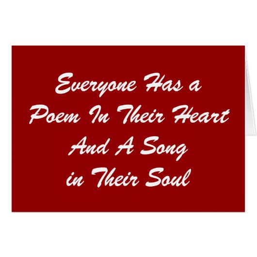 Tout le monde a une carte Poem Card (Devant horizontal)