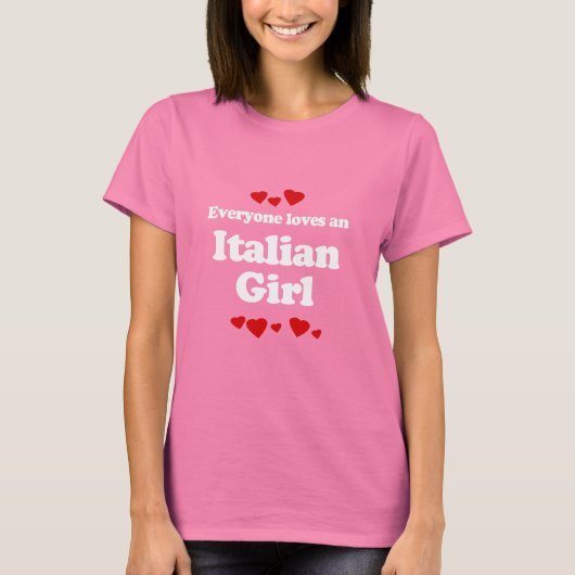 Tout le monde aime un T-shirt féminin italien (Devant)