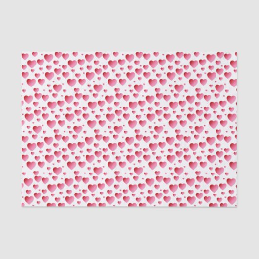 Tout le papier de soie de soie rose de coeurs (Recto)