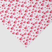 Tout le papier de soie de soie rose de coeurs (Détail)