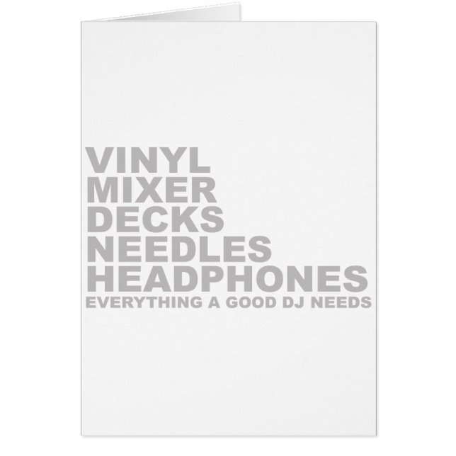 Tout les bons besoins du DJ (Devant)