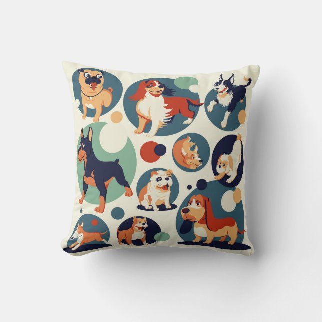 Tout les chiens Coussin de jet (Recto)