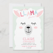 Tout Llama Amusant Alpace Anniversaire Invitation (Devant)