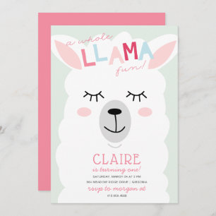 Tout Llama Amusant Alpace Anniversaire Invitation
