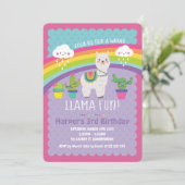 Tout Llama Amusant Anniversaire Invitations de fêt (Debout devant)