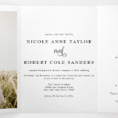 Tout moderne en un | 2 Faire-part de mariage photo (Intérieur au milieu)