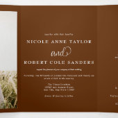 Tout moderne en un | 2 Faire-part de mariage photo (Intérieur au milieu)