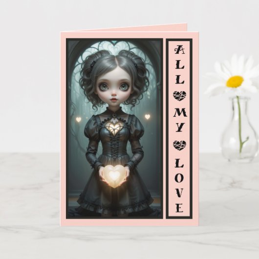 Tout mon amour carte de la Saint-Valentin mignonne (Petite plante)