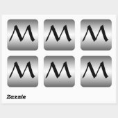 Tout Monogramme Initial Sur Les Stickers Regarder  (Feuille)