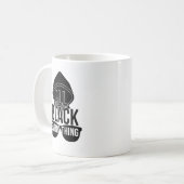 Tout Noir Tout Mug - Conception Minimaliste Drôle (Devant gauche)