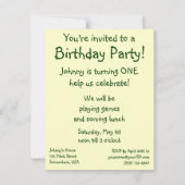 Tout-petits Mignons de Collection, Invitation à un (Dos)