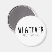 Tout Philippiens 4:8 Magnet rond (Recto/Verso)