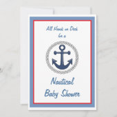 Tout remet les invitations nautiques de baby (Devant)