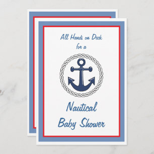 Tout remet les invitations nautiques de baby