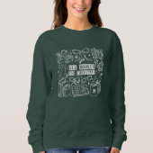 Tout réservé pour le sweatshirt vert doodle de Noë (Devant)