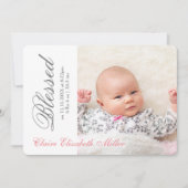 Tout simplement bienheureux rose - Faire-part de n (Devant)