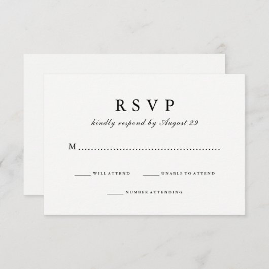 Tout Simplement Design | Réponse du Mariage noir e (Devant / Derrière)