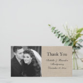 Tout simplement parfait Burlap Merci Carte photo (Debout devant)