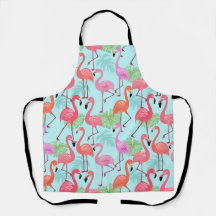 Tout sur Flamant rose rose tablier Rétro mignonne