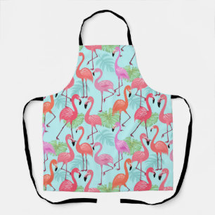 Tout sur Flamant rose rose tablier Rétro mignonne